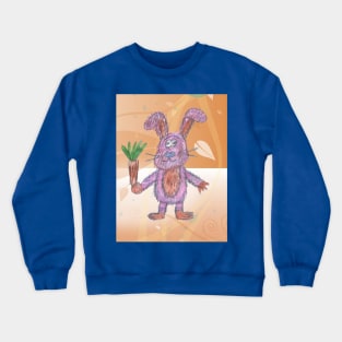 Hare with Carrot Crewneck Sweatshirt